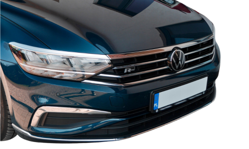 Przejdź do produktu Listwy atrapy nad lampy przód VW Passat B8 2014-2023