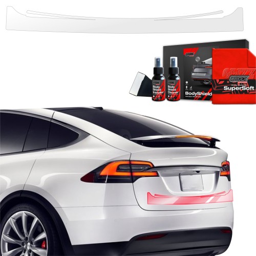 Przejdź do produktu Folia ochronna na próg bagażnika Grizz do Tesla Model X (2021-2025)