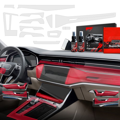 Przejdź do produktu Grizz folia ochronna do wnętrza Audi A6 C8 (2018-2024) Antyodciskowa PianoSkin