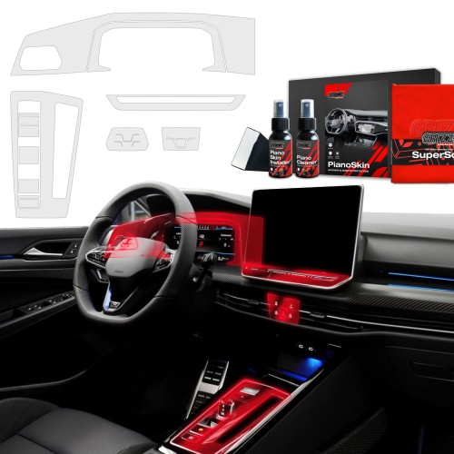 Przejdź do produktu Grizz folia ochronna do wnętrza Volkswagen Golf 8 FL 2024+ Antyodciskowa PianoSkin