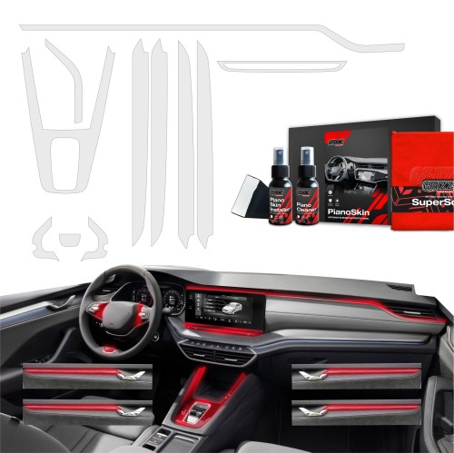 Przejdź do produktu Grizz folia ochronna do wnętrza Skoda Octavia IV 13" Facelift 2024+ Antyodciskowa PianoSkin