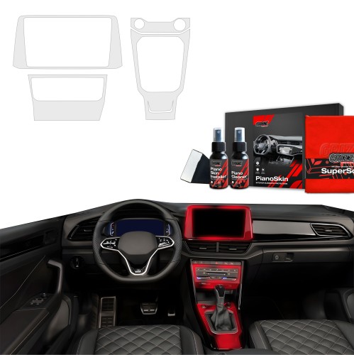 Przejdź do produktu Grizz folia ochronna do wnętrza Volkswagen T-Roc I FL R-Line (2022-2025) Antyodciskowa PianoSkin