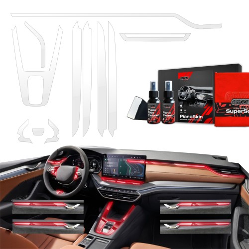 Przejdź do produktu Grizz folia ochronna do wnętrza Skoda Octavia  IV PRZED FL(2020-2024) Bezbarwna PianoSkin