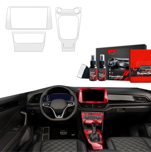 Przejdź do produktu Grizz folia ochronna do wnętrza Volkswagen T-Roc I FL (2021- 2025) Bezbarwna PianoSkin