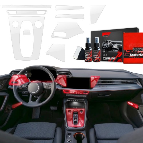 Przejdź do produktu Grizz folia ochronna do wnętrza Audi S3 8Y Facelift 2024+ Antyodciskowa PianoSkin