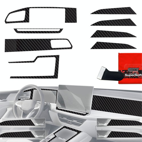 Przejdź do produktu Folia do wnętrza Volkswagen Passat B9 12,9" 2024+ GRIZZ 8w1 Karbonowa Antyodciskowa