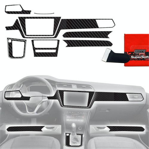 Przejdź do produktu Folia do wnętrza Volkswagen Touran III Highline 2025+ GRIZZ 9w1 Karbonowa Antyodciskowa
