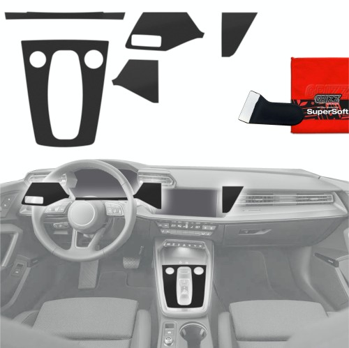 Przejdź do produktu Folia do wnętrza Audi A3 8Y Facelift 2024+ GRIZZ 5w1 Czarna Antyodciskowa