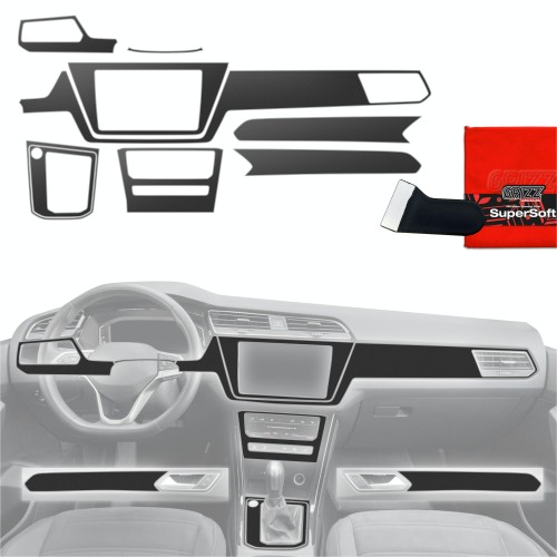 Przejdź do produktu Folia do wnętrza Volkswagen Touran III Highline (2025+) GRIZZ 9w1 Czarna Antyodciskowa