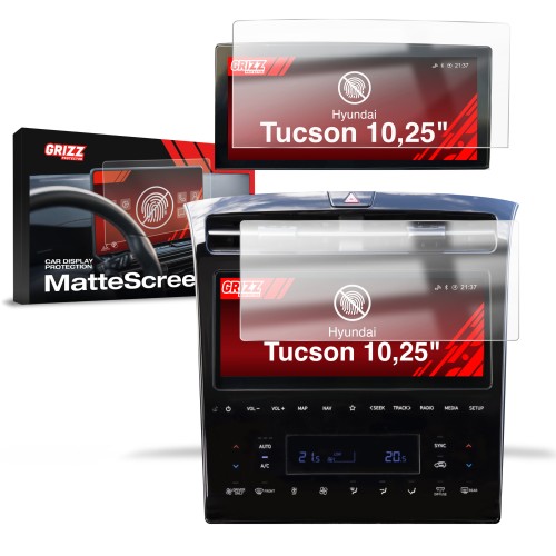 Przejdź do produktu Folia matowa Grizz do Hyundai Tucson IV 10,25"PRZED FL (2020-2024) 2w1 