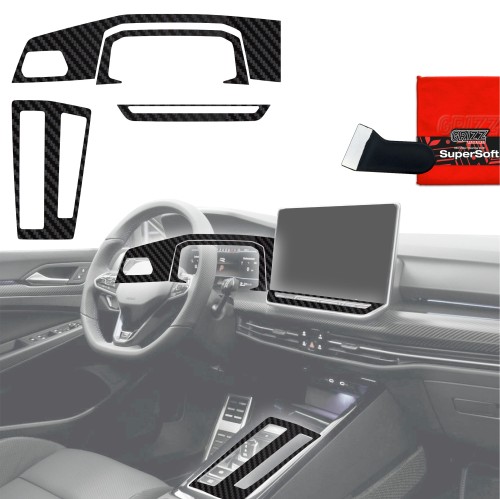 Przejdź do produktu Folia do wnętrza Volkswagen Golf 8 fl 2024+ GRIZZ 4w1 Karbonowa Antyodciskowa 