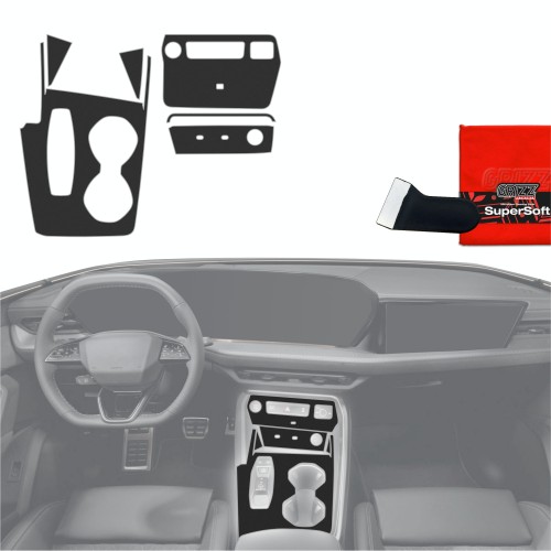 Przejdź do produktu Folia do wnętrza Audi Q5 III 2025+ GRIZZ 6w1 Czarna Antyodciskowa 