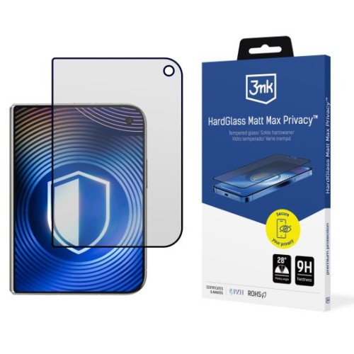 Przejdź do produktu Apple iPhone Duo - 3mk HardGlass Matt Max Privacy - Szkło prywatyzujące matowe 